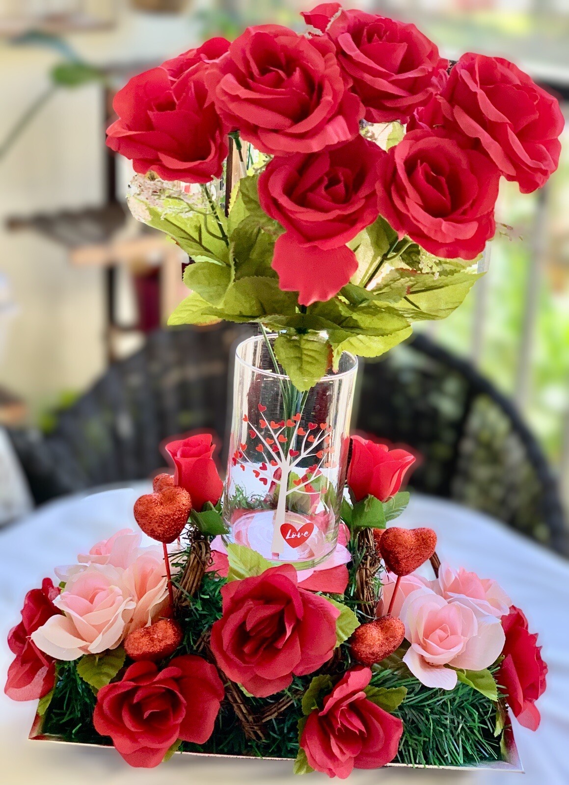 Centerpiece Flower Arrangement Home Love Decor CP00107