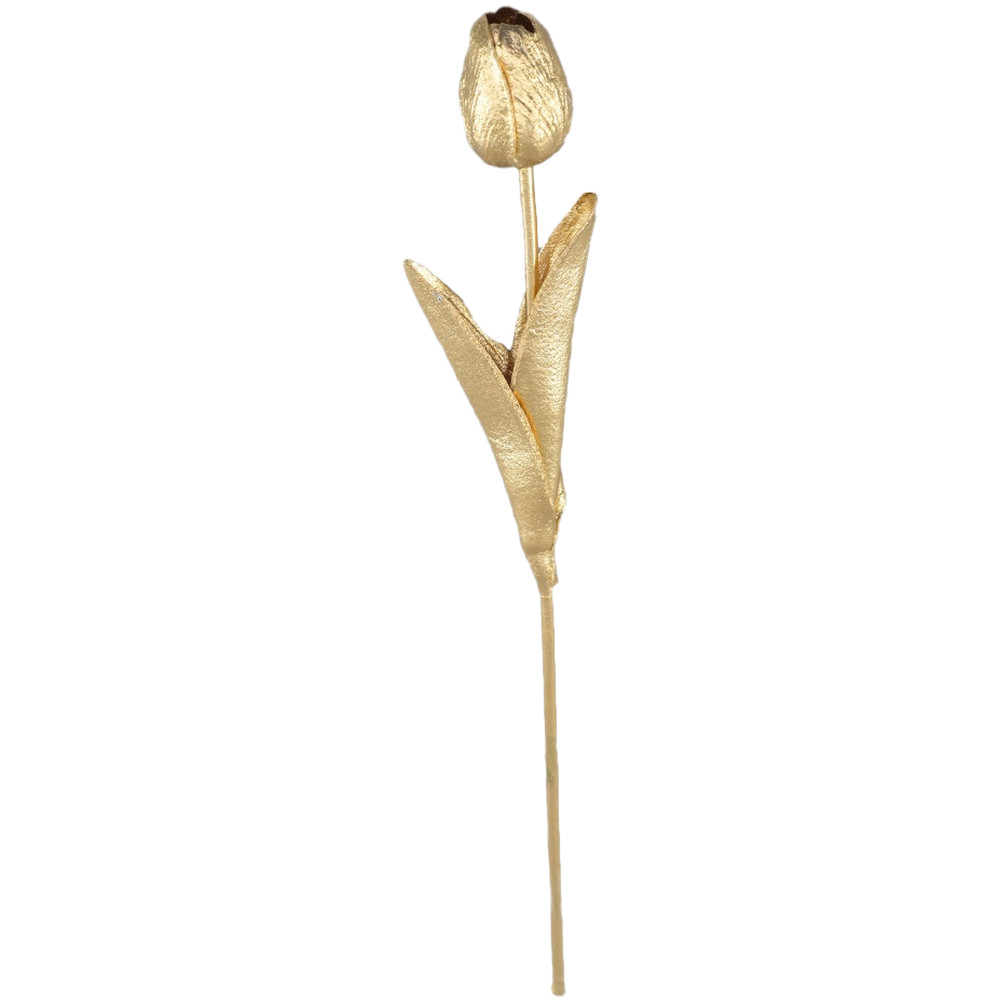 Luxury Look Artificial Tulips PU Plastic Iron Wire 34cm for Interior Decoration