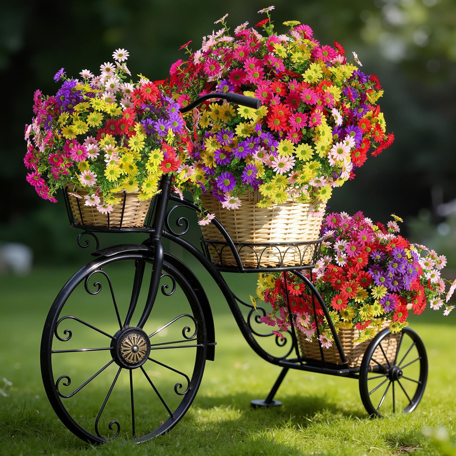 20Pcs Artificial Flowers for Outdoors UV Resistant，No Fade Faux Daisy Flowers…