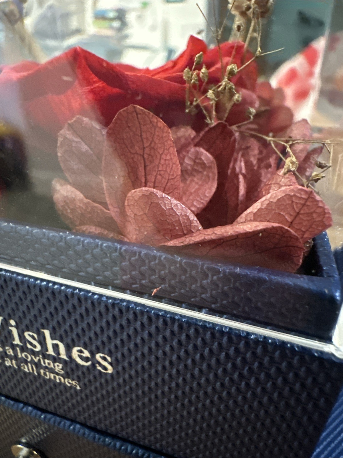 Preserved Eternal Real Red Rose Flower Gift Box With Jewelry Box Best Wishes