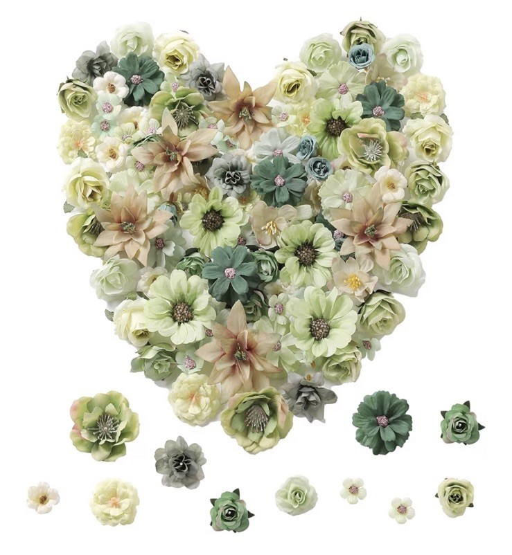 Serra Flora Realistic Mini Silk Flower Heads– Multicolor Daisy Rose Artificial