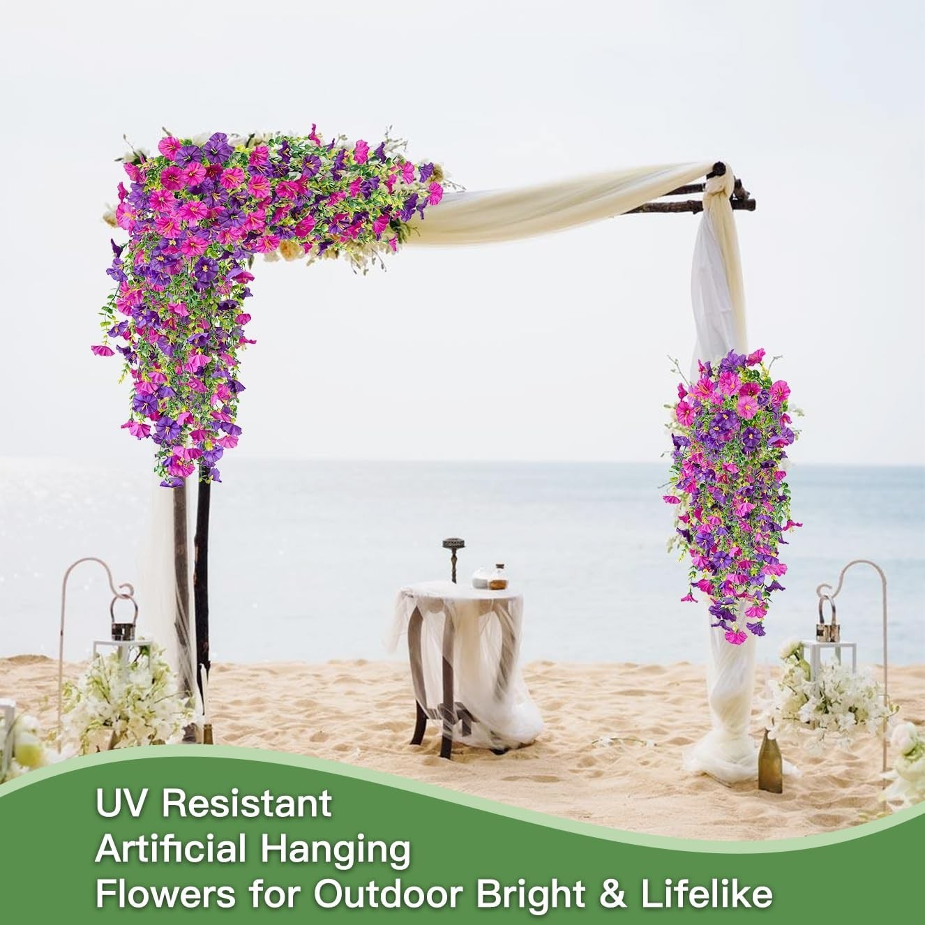Artificial Flowers for Outdoors Fake Morning Glory Hanging Flower Decoration,…