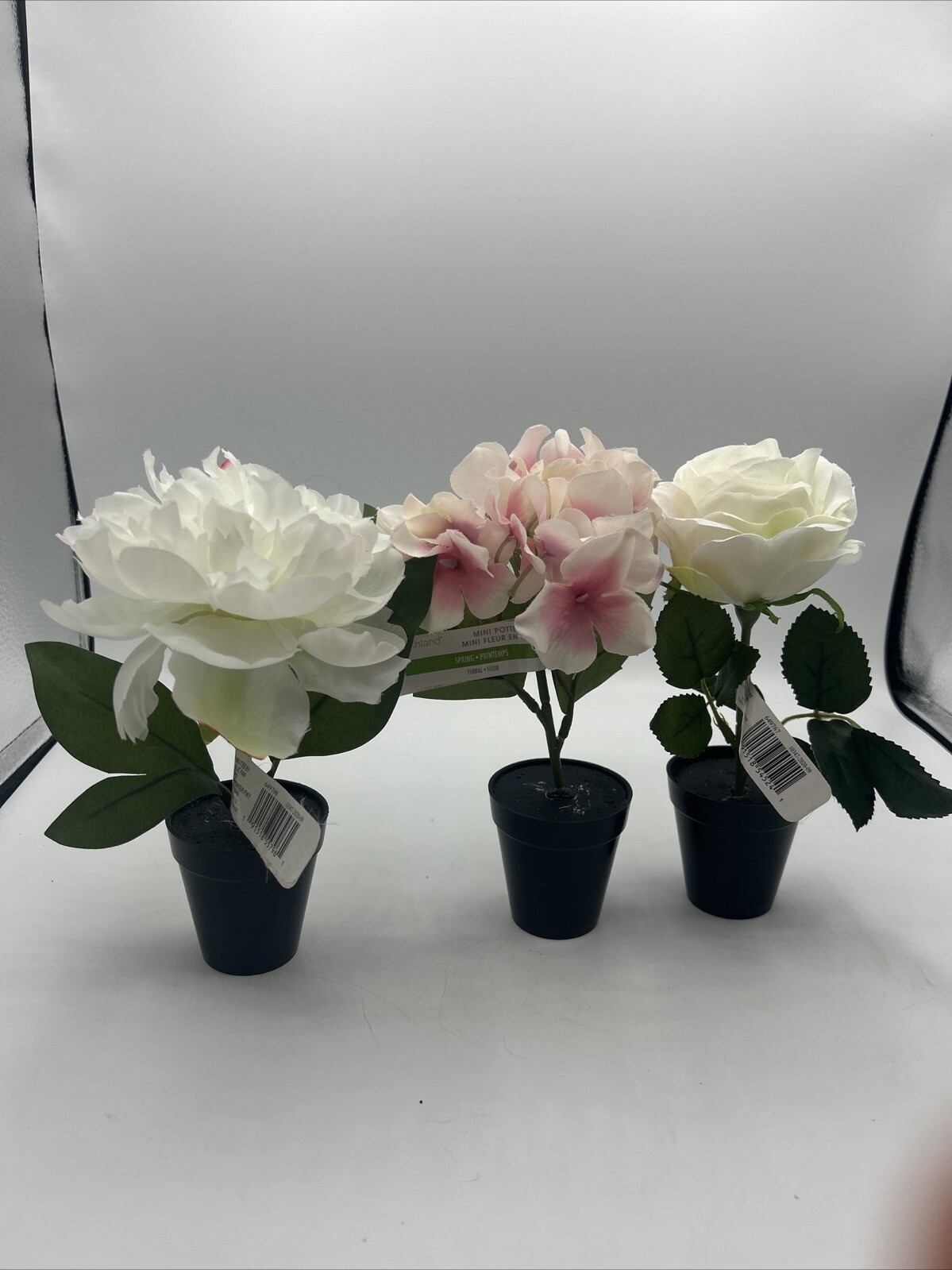 Set of 3 Ashland Artificial Potted Flowers about 8″ Inches
