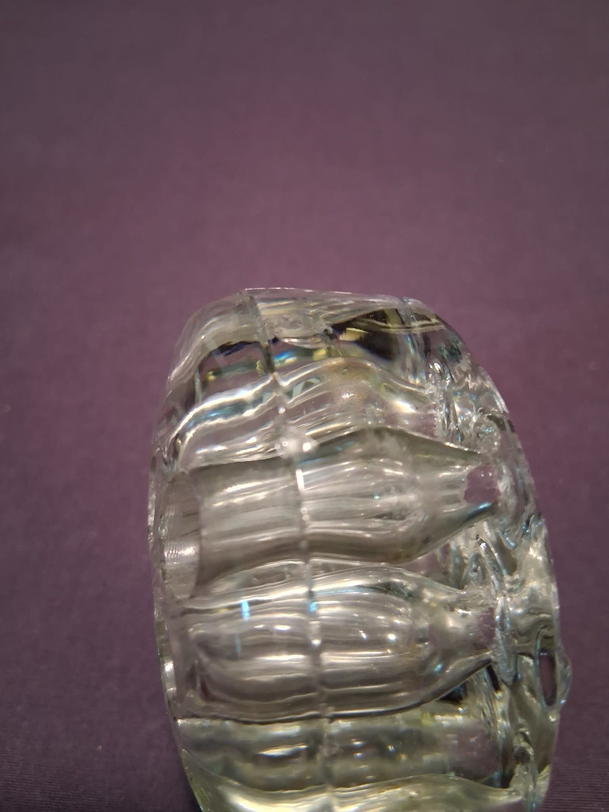 Clear Glass Flower Frog Multi-Hole Floral Arranger 3.5 in W x 1.5 in H
