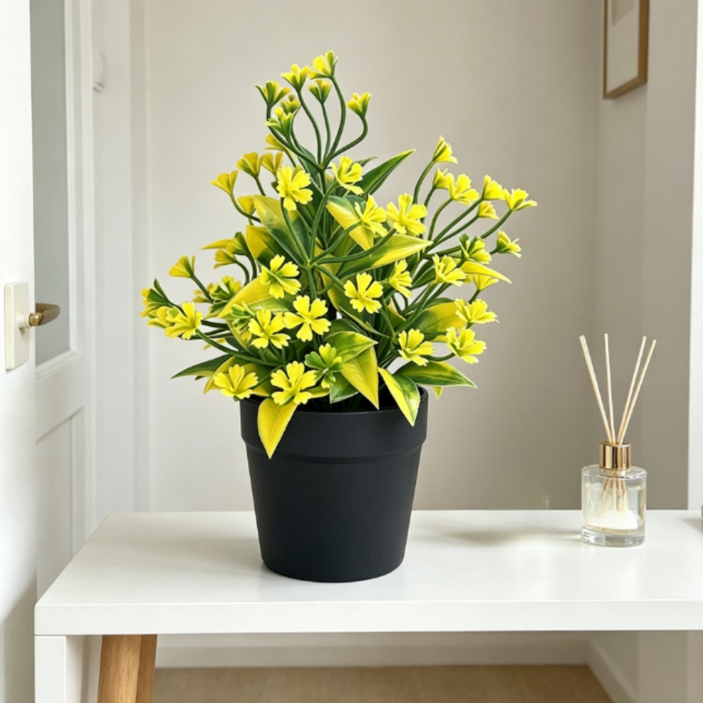 Artificial Daisy Potted Plants Plastic Simulation Flowers for Home Decor Wedding