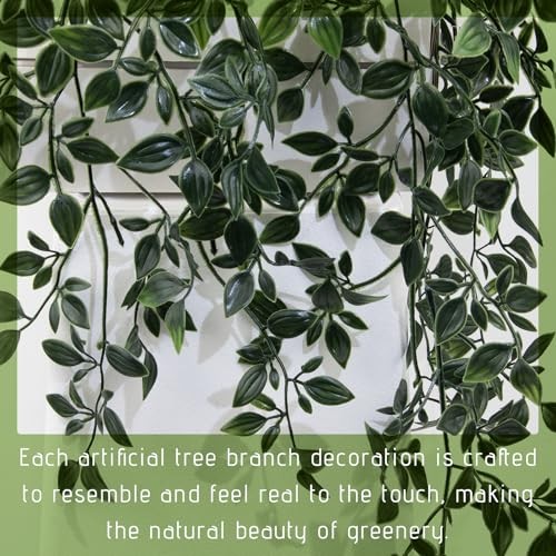 Fake Hanging Plant with Pot Small Artificial Potted Vine Plants 28.7-in Mandala