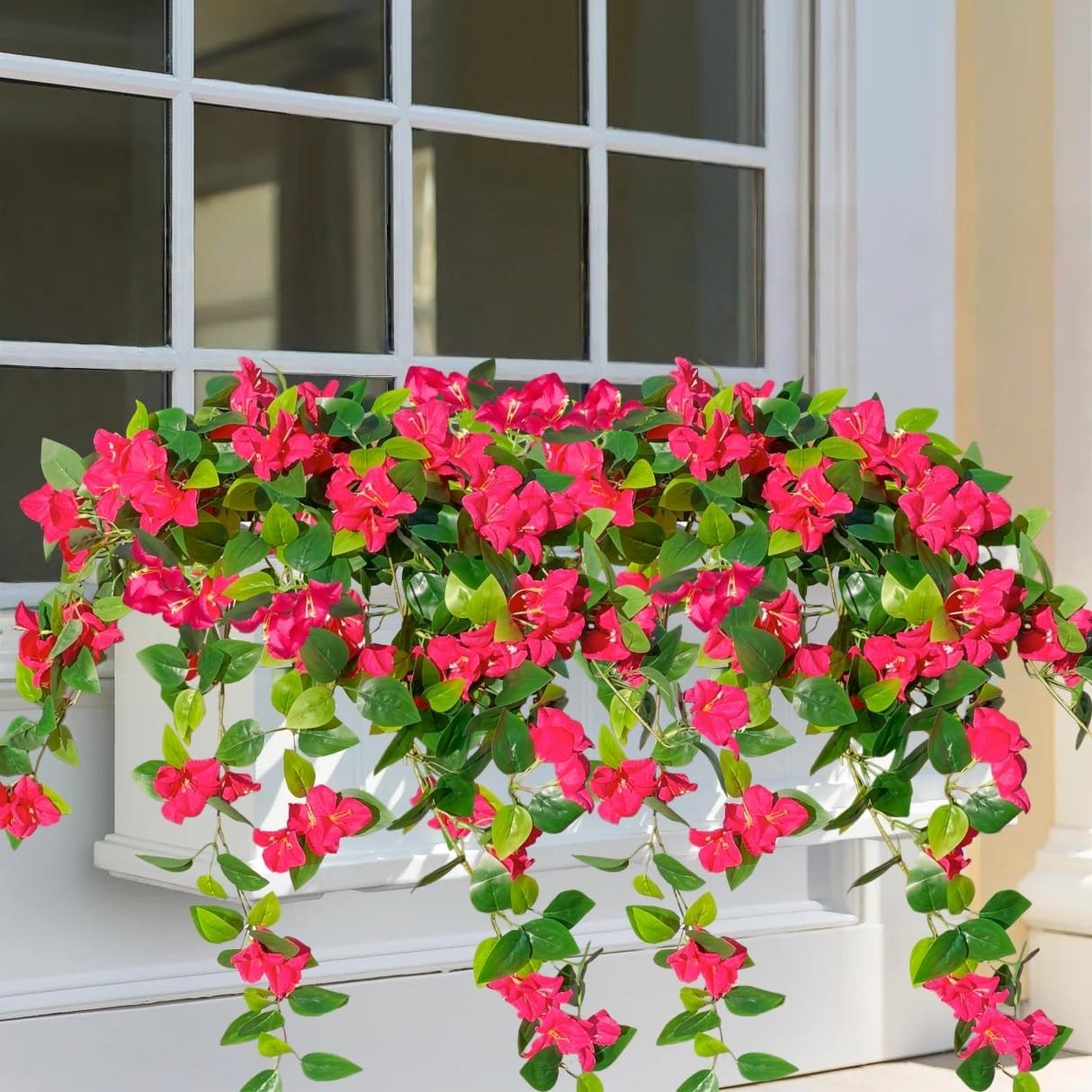 Artificial Bougainvillea Flowers Fake Plants for Outdoor Outside UV Resistant…