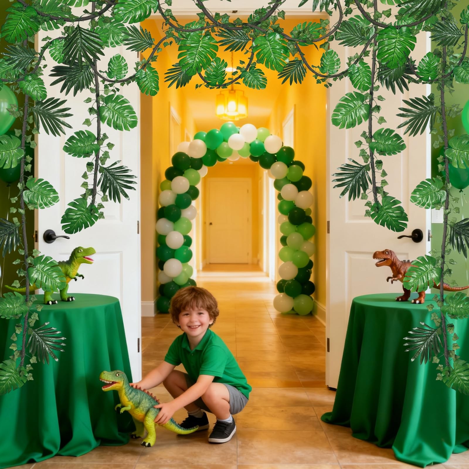 2Pcs 9ft Jungle Theme Party Decorations Artificial Rattans 5 Ivy Fake Vines T…