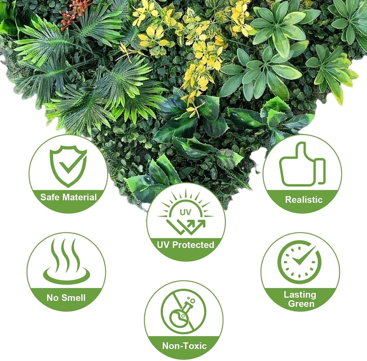 6/12/18pcs Artificial Boxwood Mat Wall Hedge Decor Privacy Fence Panel Grass