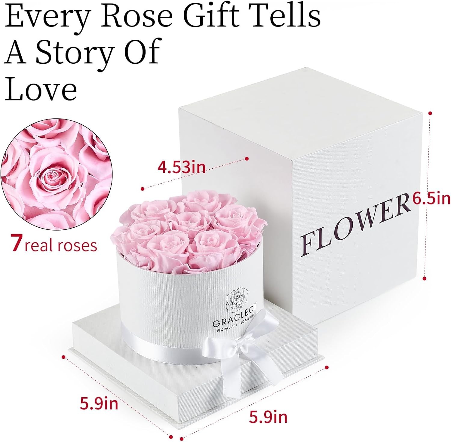 Flowers for Delivery Prime – Preserved Roses in a Box – Forever Flowers, Immo…