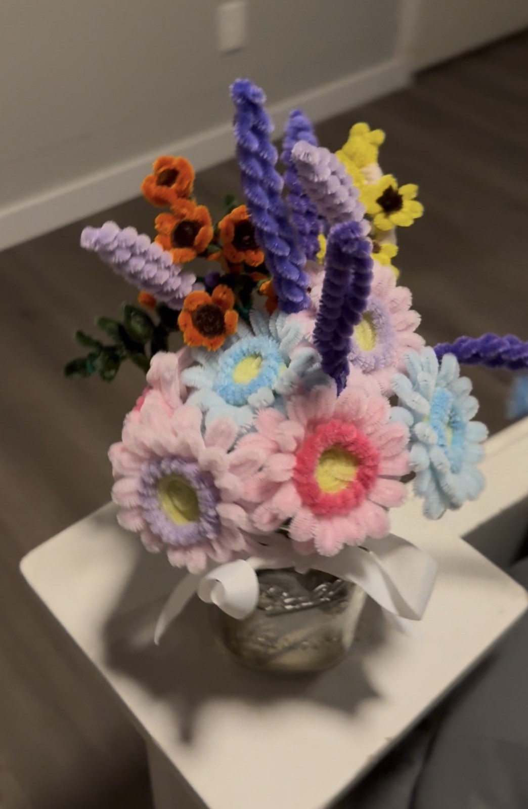CUSTOM Pipe Cleaner Floral Arrangement: Please see full description