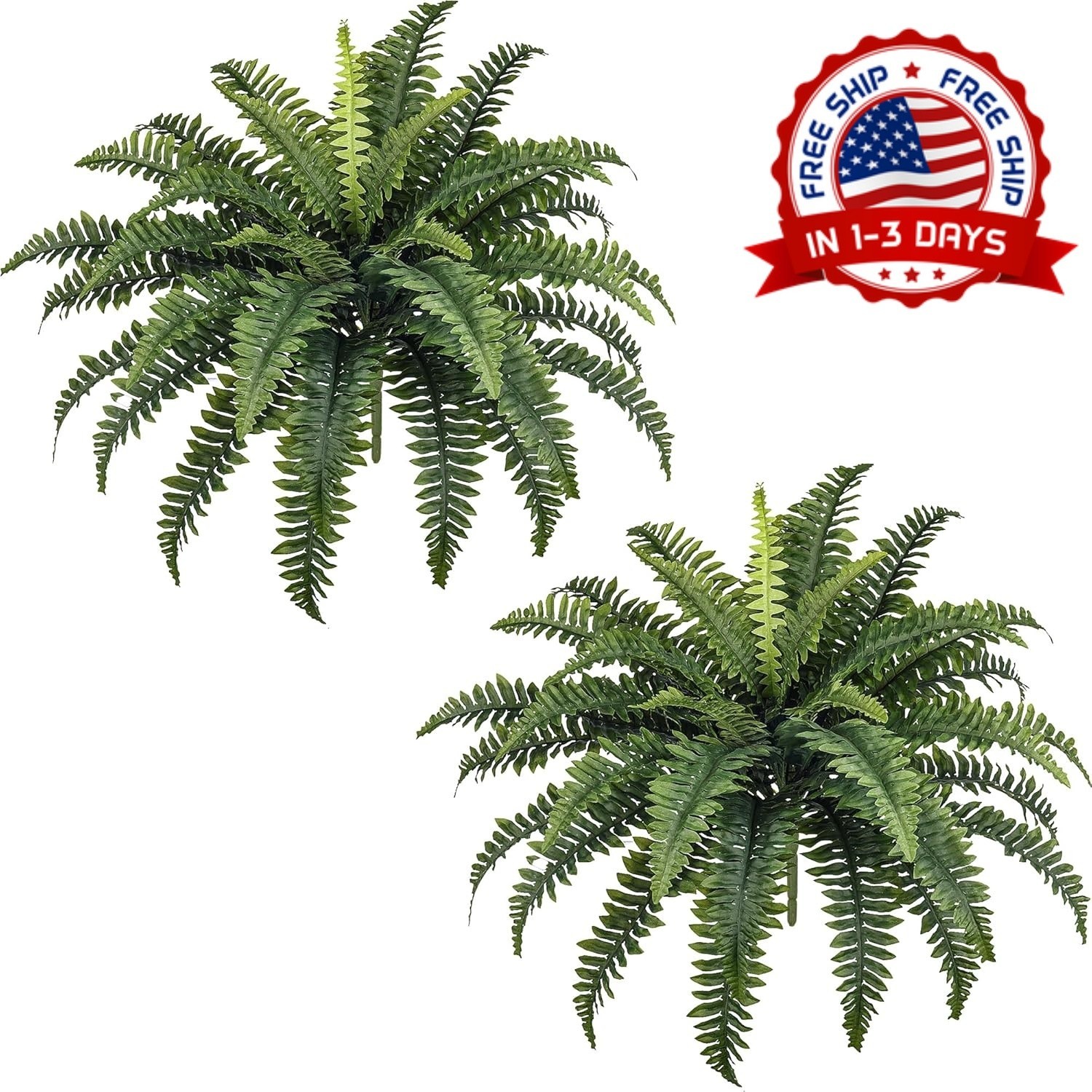 Plantas Artificiales Helecho 35 Pulgadas 2 Boston Fern Grandes Decoracion Hogar