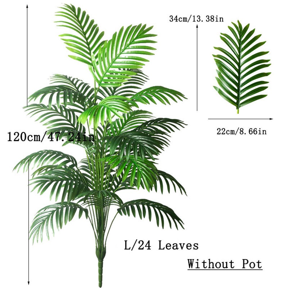Large Artificial Palm Tree 90-120cm Fake Tropical Plant Indoor Home Office Decor