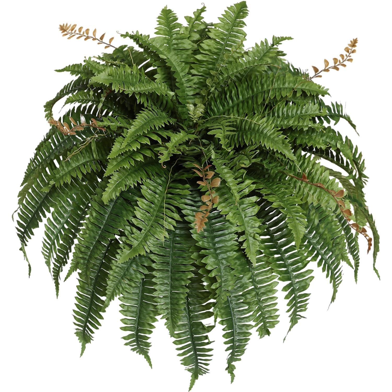 Artificial Boston Fern Silky Bush, 48IN Faux Fern Large Hanging Lifelike Plan…