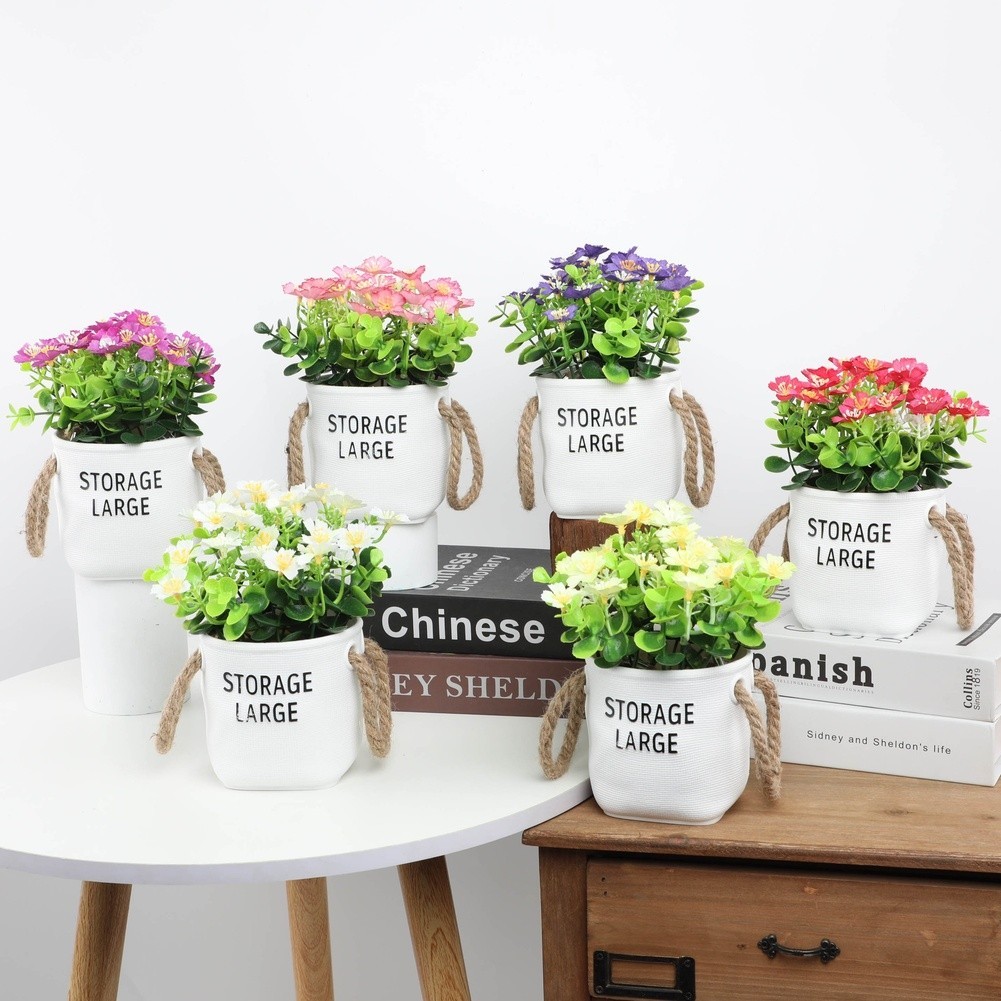 Artificial Milo Orchid Potted Silk Flower Plant for Indoor For Home Use