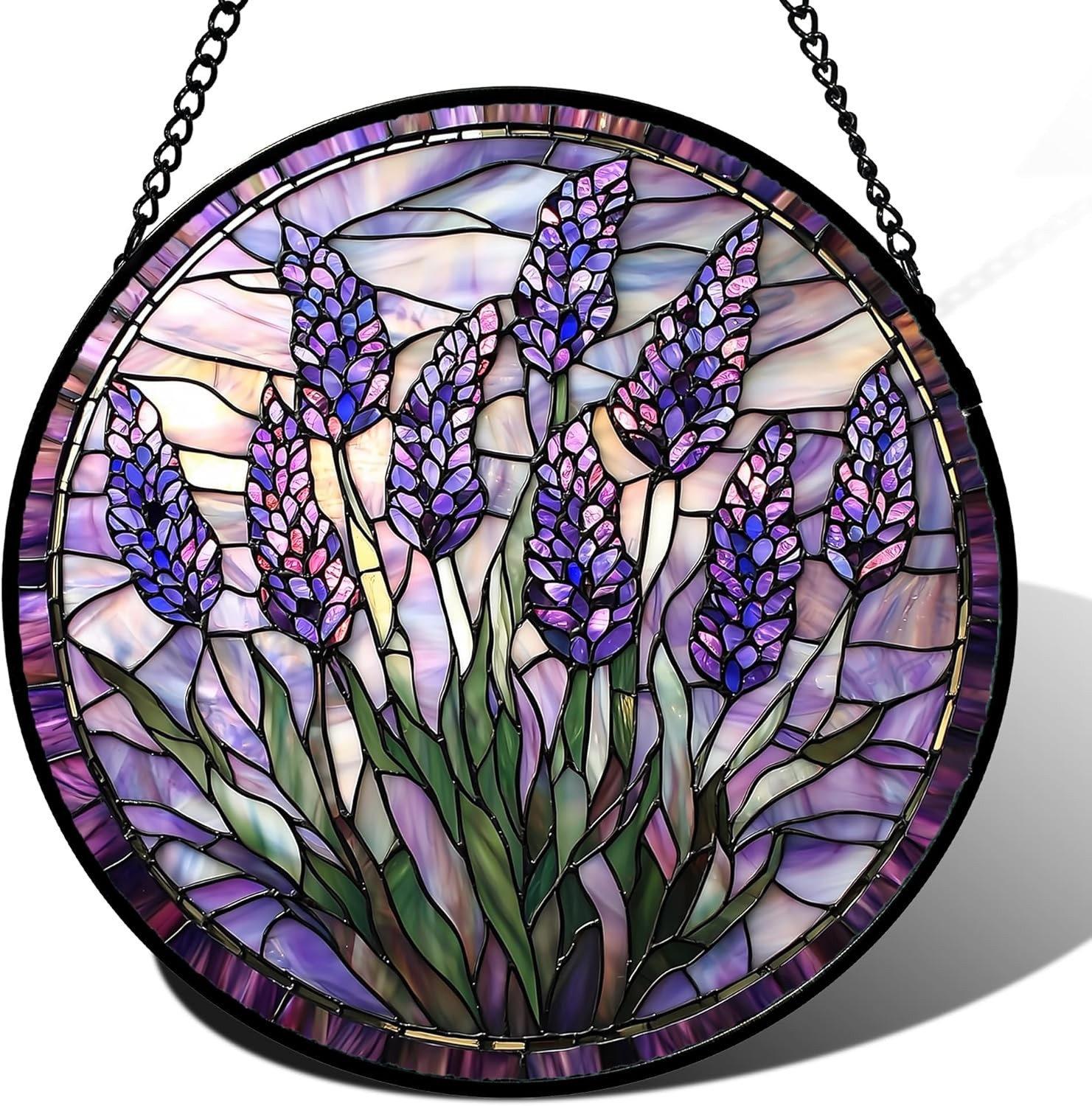 Purple Flower Suncatcher for Door Garden Decor