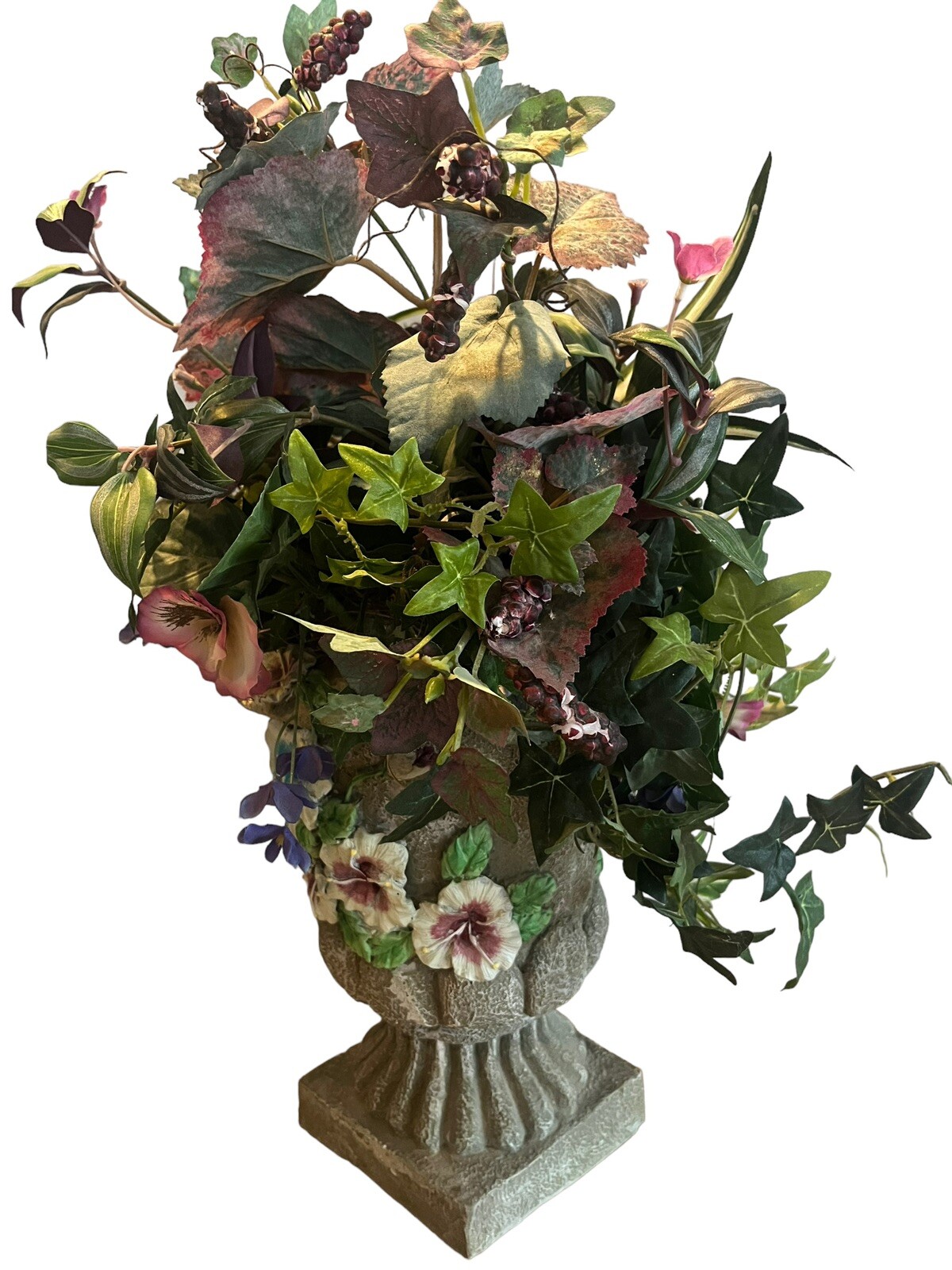 Decorative Planter Faux Greenery Floral Home Decor Large Sized