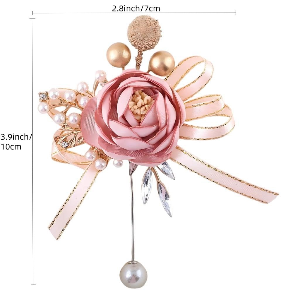Blush Pink Wrist Corsage Boutonniere Set Wedding Prom Homecoming Artificial