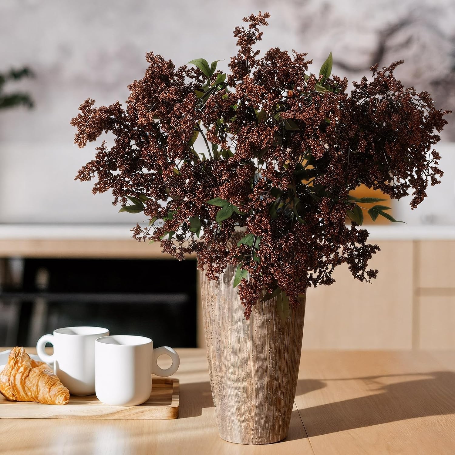 42 Inch Faux Berry Stem Picks – Stunning Fall Decor for Home & Weddings