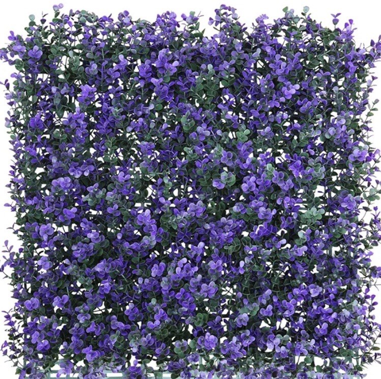 6 Artificial Faux Plastic PURPLE LAVENDER FLOWER PLANT 20×20” PATIO SCREEN PANEL