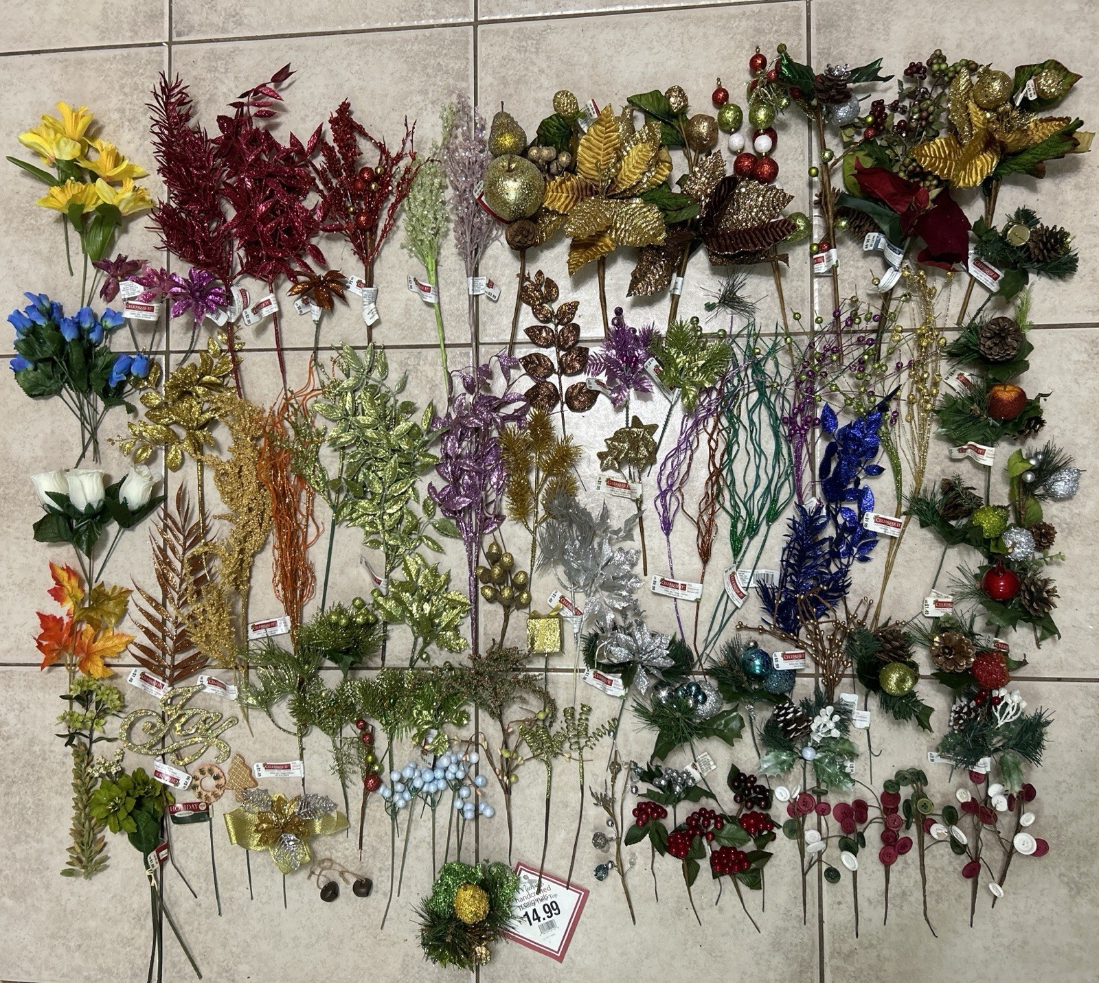 Artificial Stems And Blooms For Crafting/diy