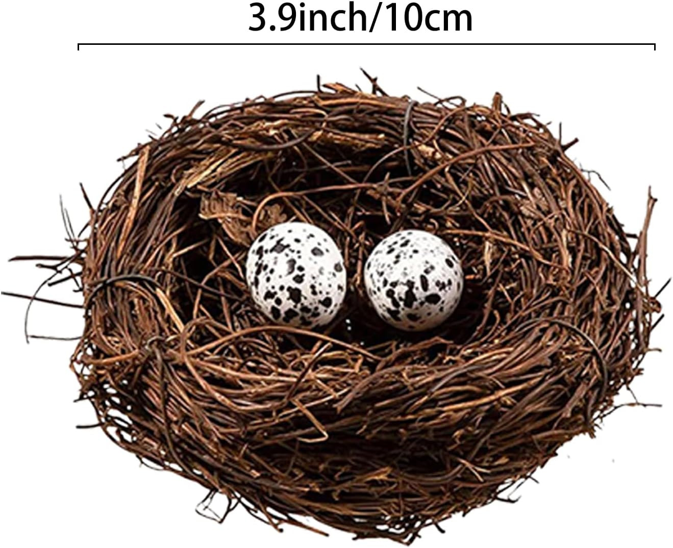 Birds Nest with Eggs Easter Rattan Nest Decorating, Mini Artificial Birds Nest f