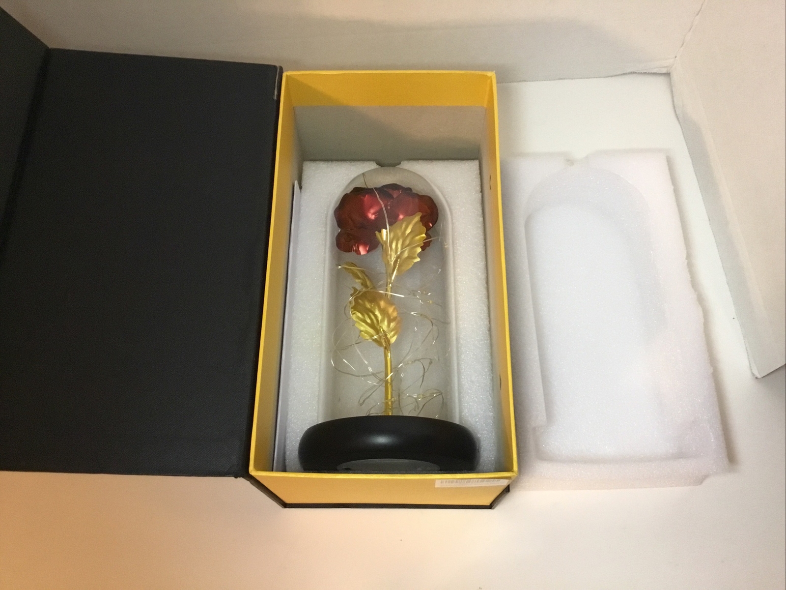 Beauty And The Beast Enchanted Rose in a Glass Dome LED Light Lamp Decor Gift