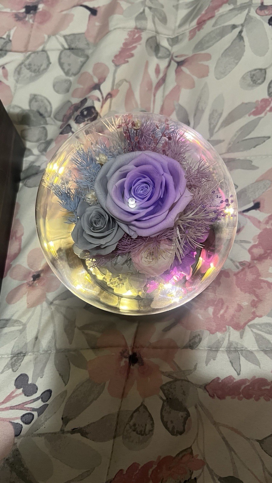 GiftGuru Rose Friend Wife New Preserves Roses Gift Color Purple Mother , SDay