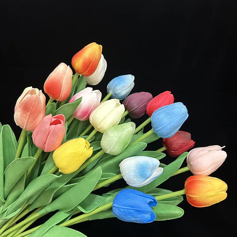 5/10Pcs PU Tulip Simulation Flower Artificial Flowers Fake Tulips Real Touch Flo