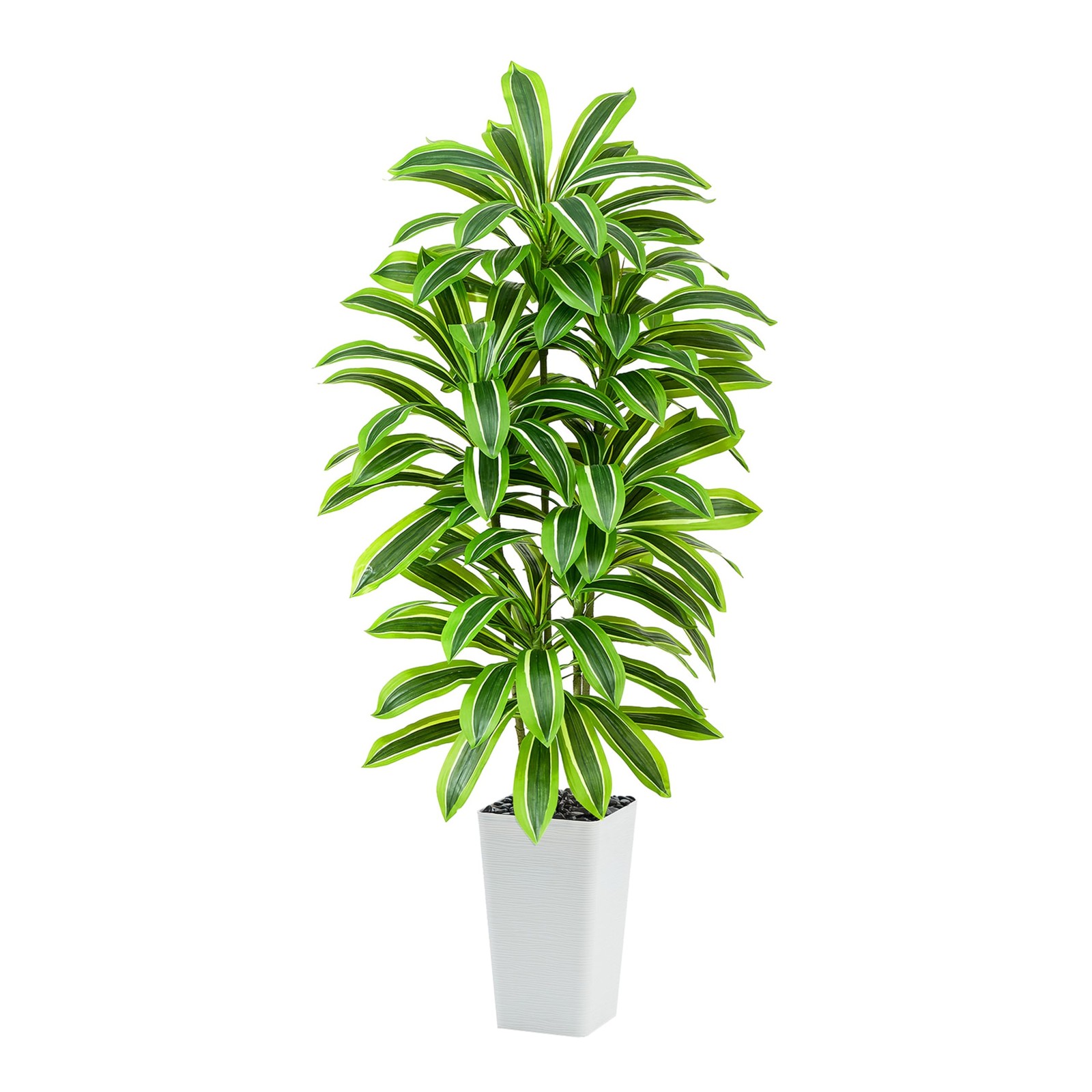 Artificial Dracaena Tree：6FT Faux Silk Tropical Yucca Floor Trees Realistic F…
