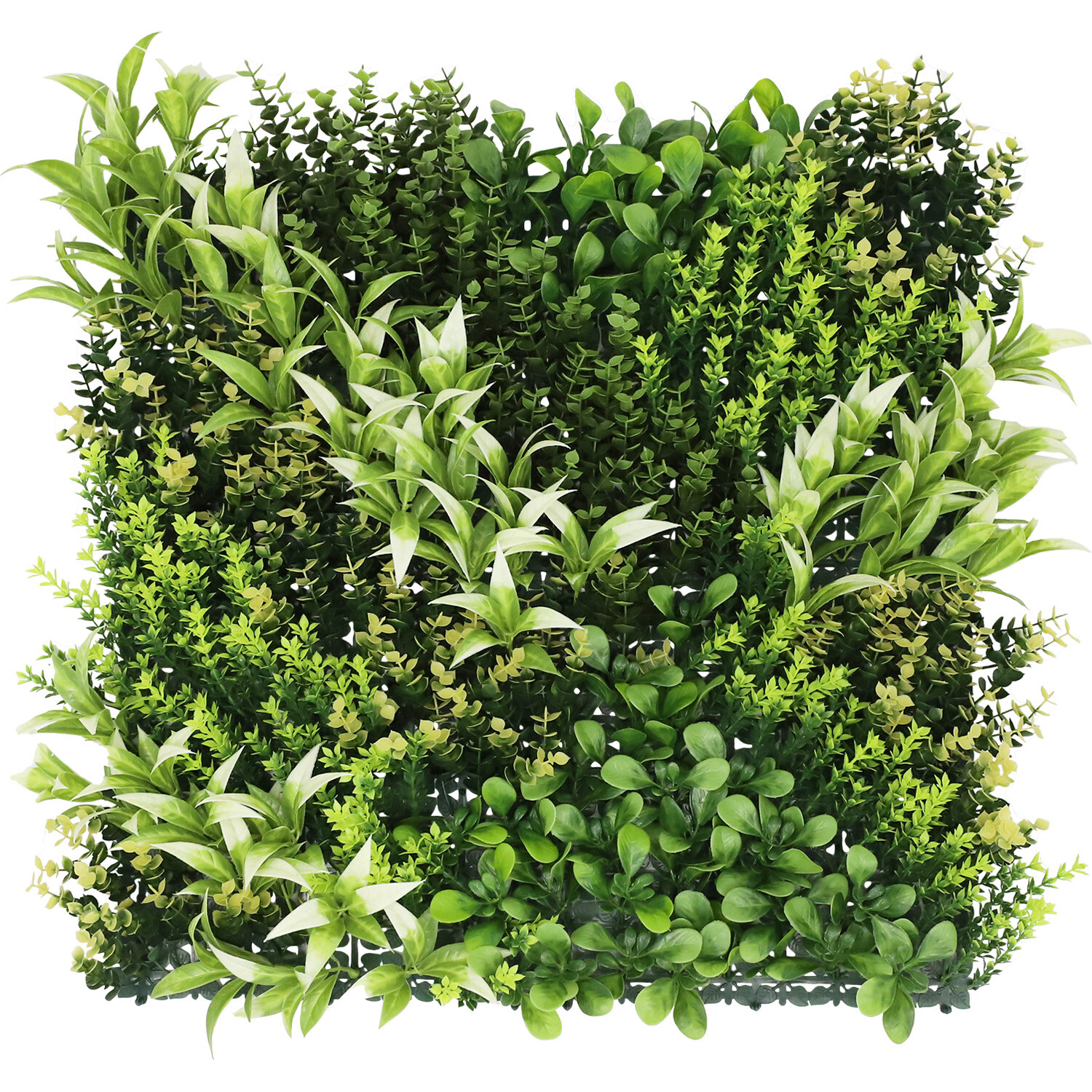 20″ Artificial Leaf Mat #13 3D Mixed Wall Hedge Decor Privacy Fence Panel Grass
