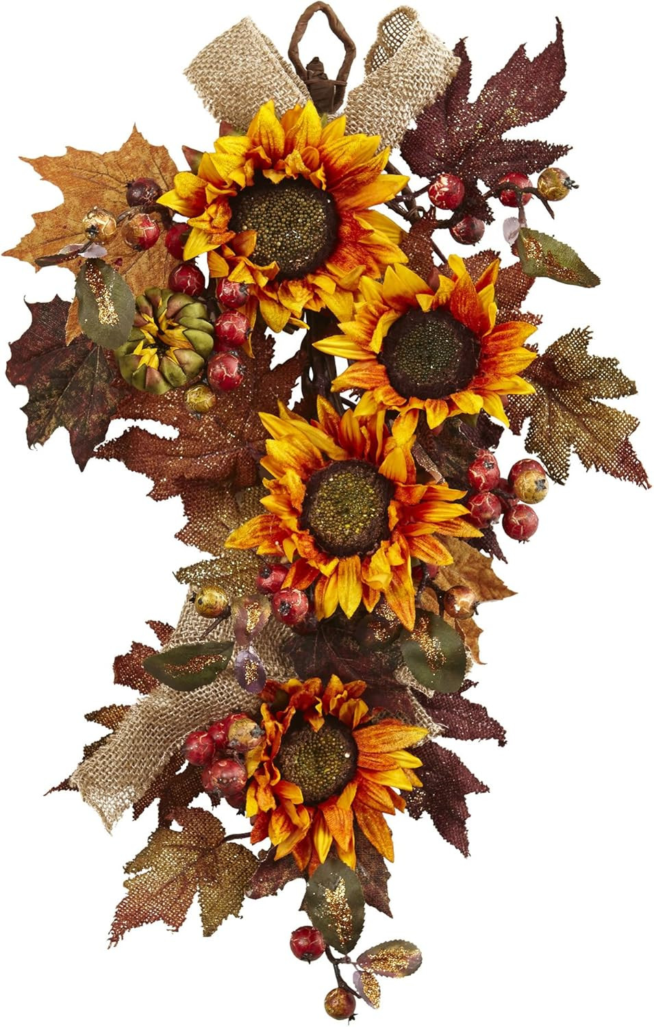24In. Sunflower & Berry Teardrop
