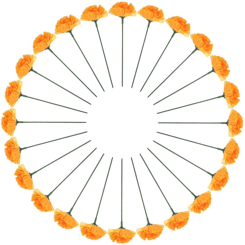 Artificial Marigold Flowers Large Marigolds Orange Headband Bulk