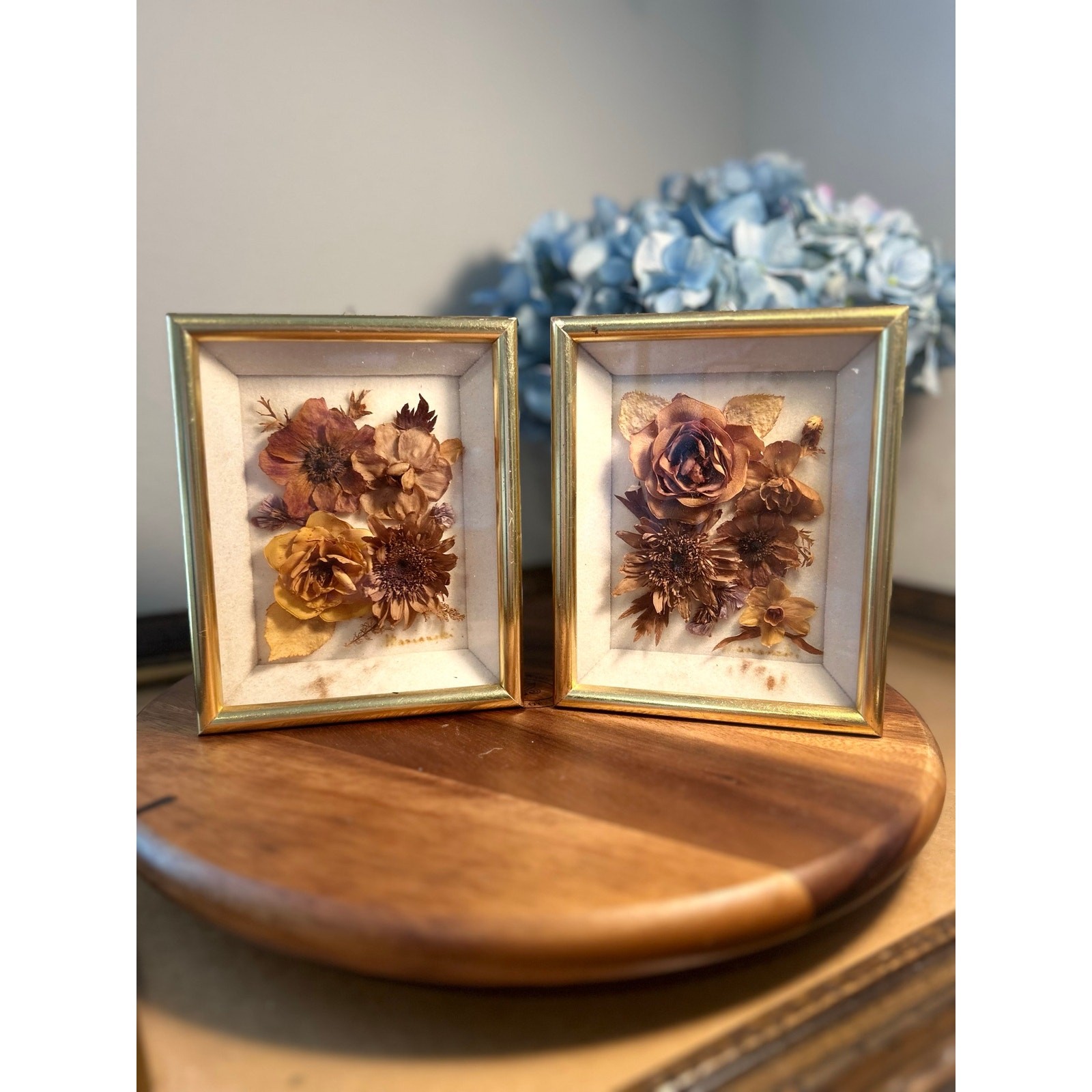 Vintage Dried Florals Wall Art Set