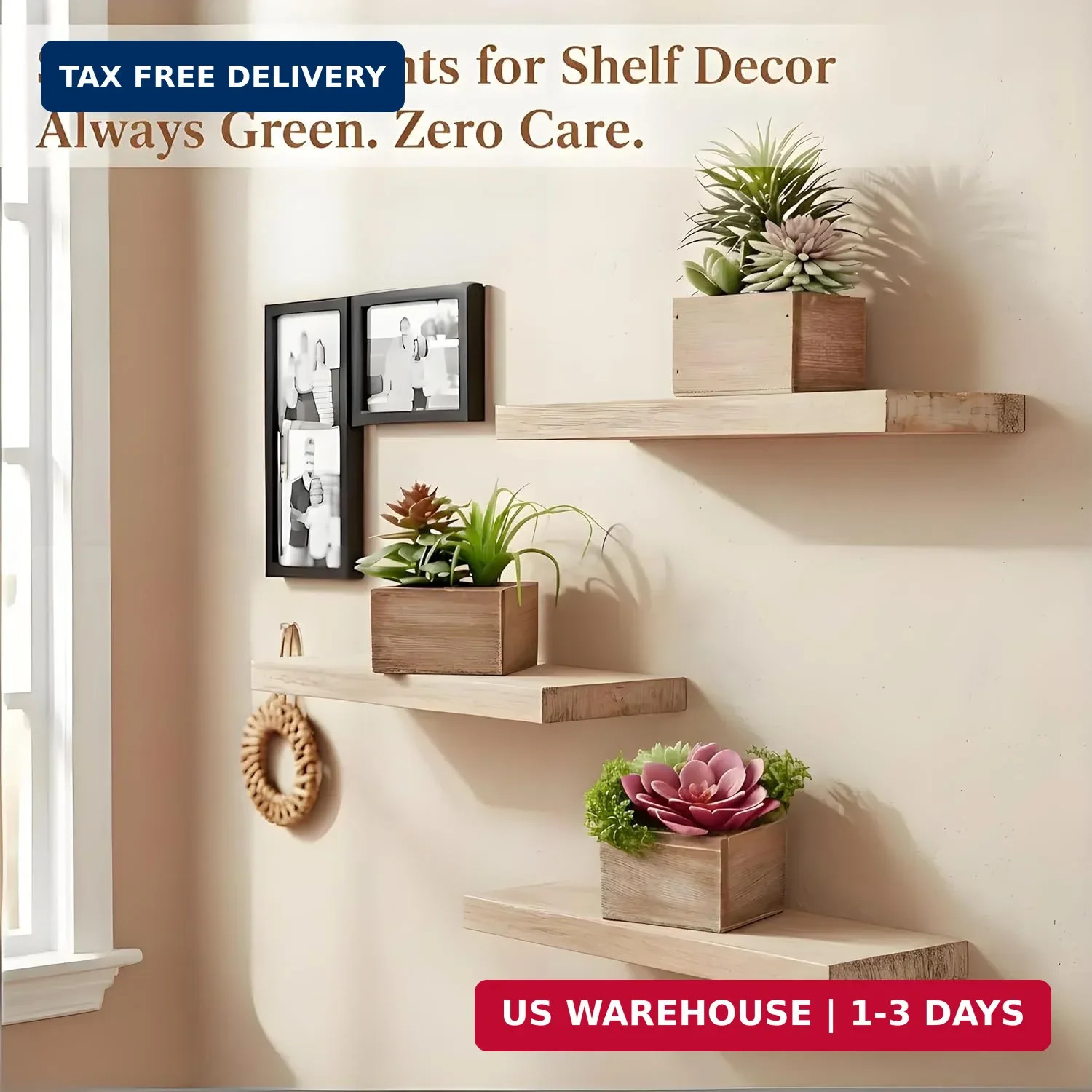 Succulent Plants Artificial for Home Bathroom Decor Fake Plants 3 Pack | Fake Su