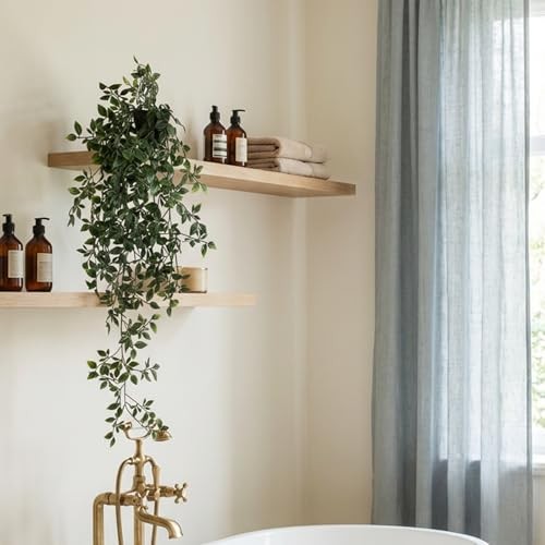 LOYWREE Small Artificial Hanging Plant with Pot Faux Plants 1Pack Mandala