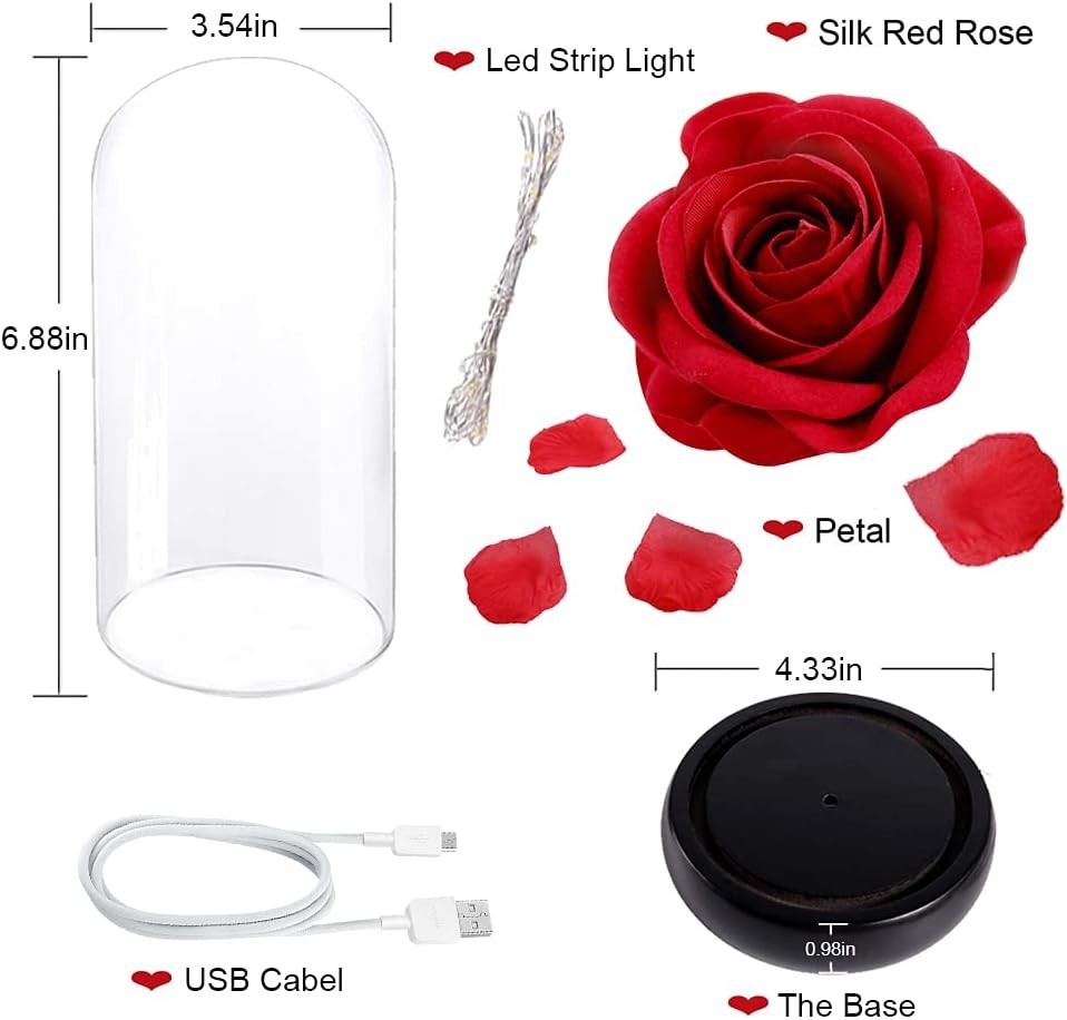 Forever Preserved Real Black Rose Flower Birthday Gifts for Mom Women,Valenti…
