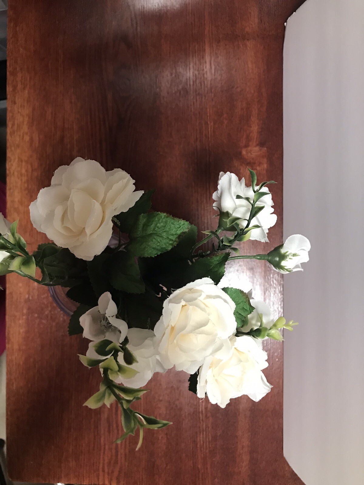 Artificial Silk Cream Small Rose Bush: centerpiece, wedding, party, banquet