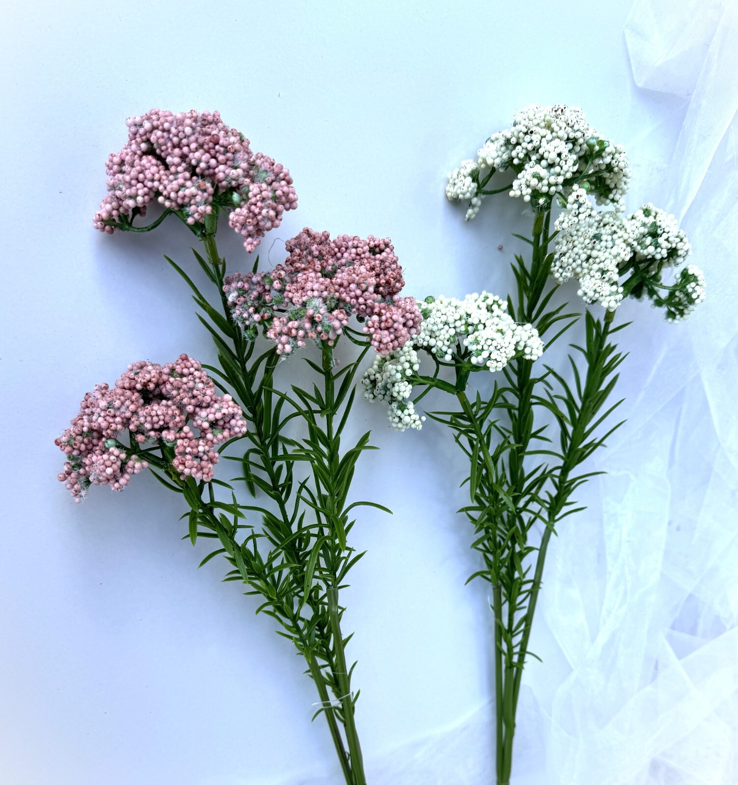 Australian Native Flowers Rice Flower Pink White Sago bush Faux Silk Stems x 1
