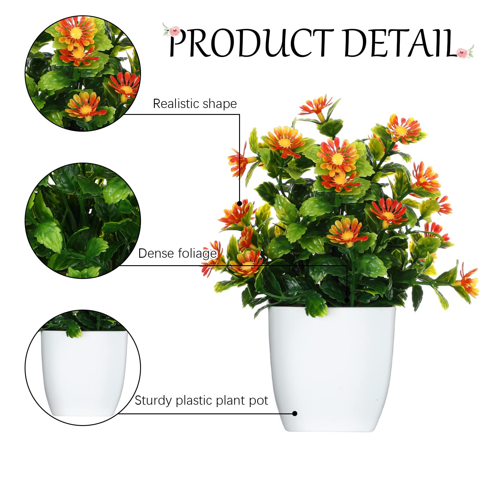 16 Pcs Small Fake Plants Artificial Potted Plants Faux House Plant Mini Pot P…