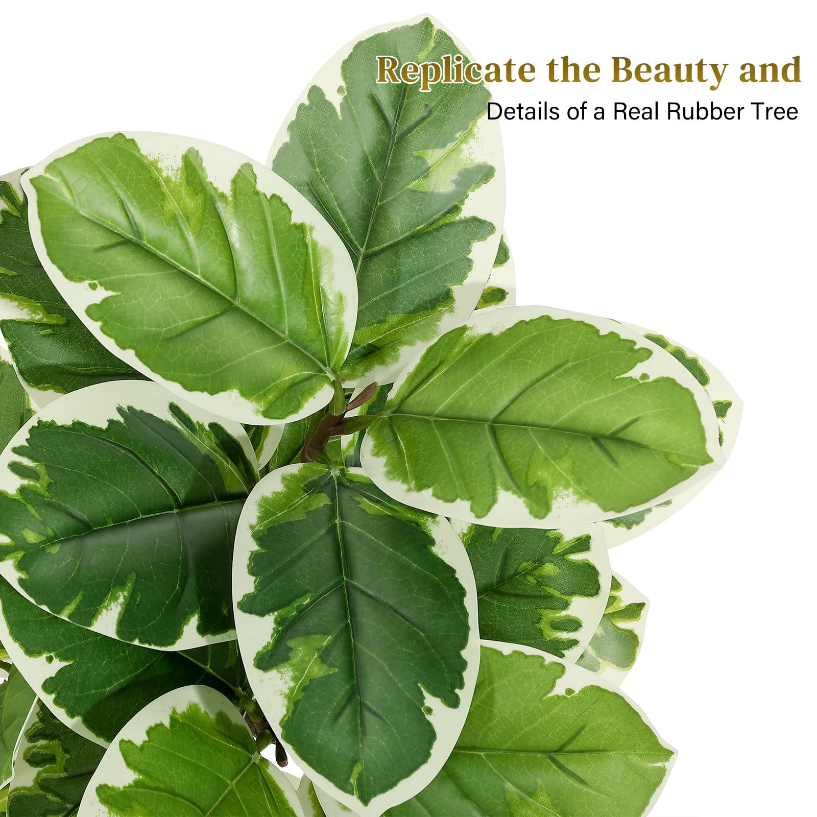 GarveeHome Fiddle Leaf Fig Tree Artificial Indoor Sphere Planter