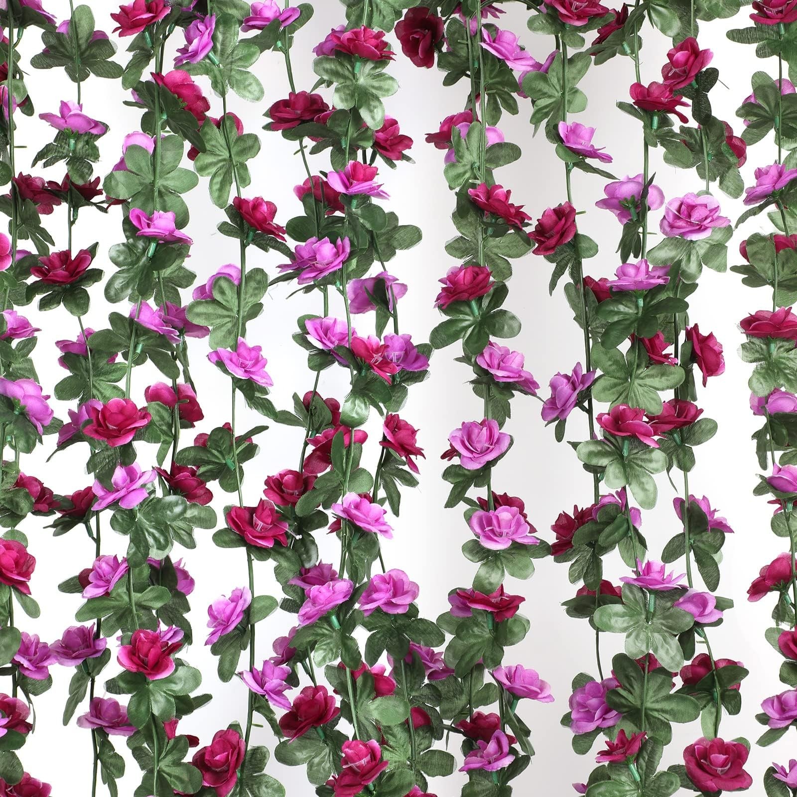 Flower Garland Rose Vines, 2 Strands 16.5Ft Flowers Vines for Bedroom, Rose F…