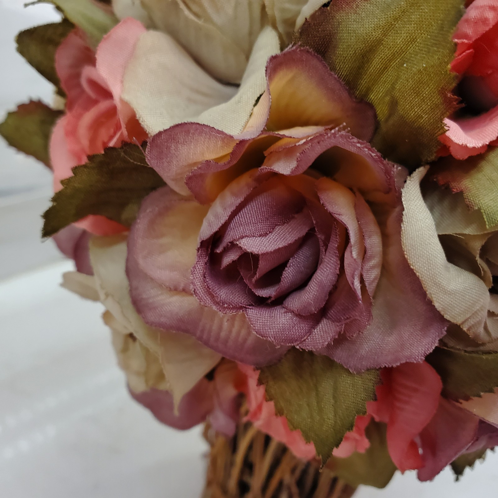 Rose Topiary Willow Base Table Tap Display Wedding Bouquet Vase Insert VINTAGE