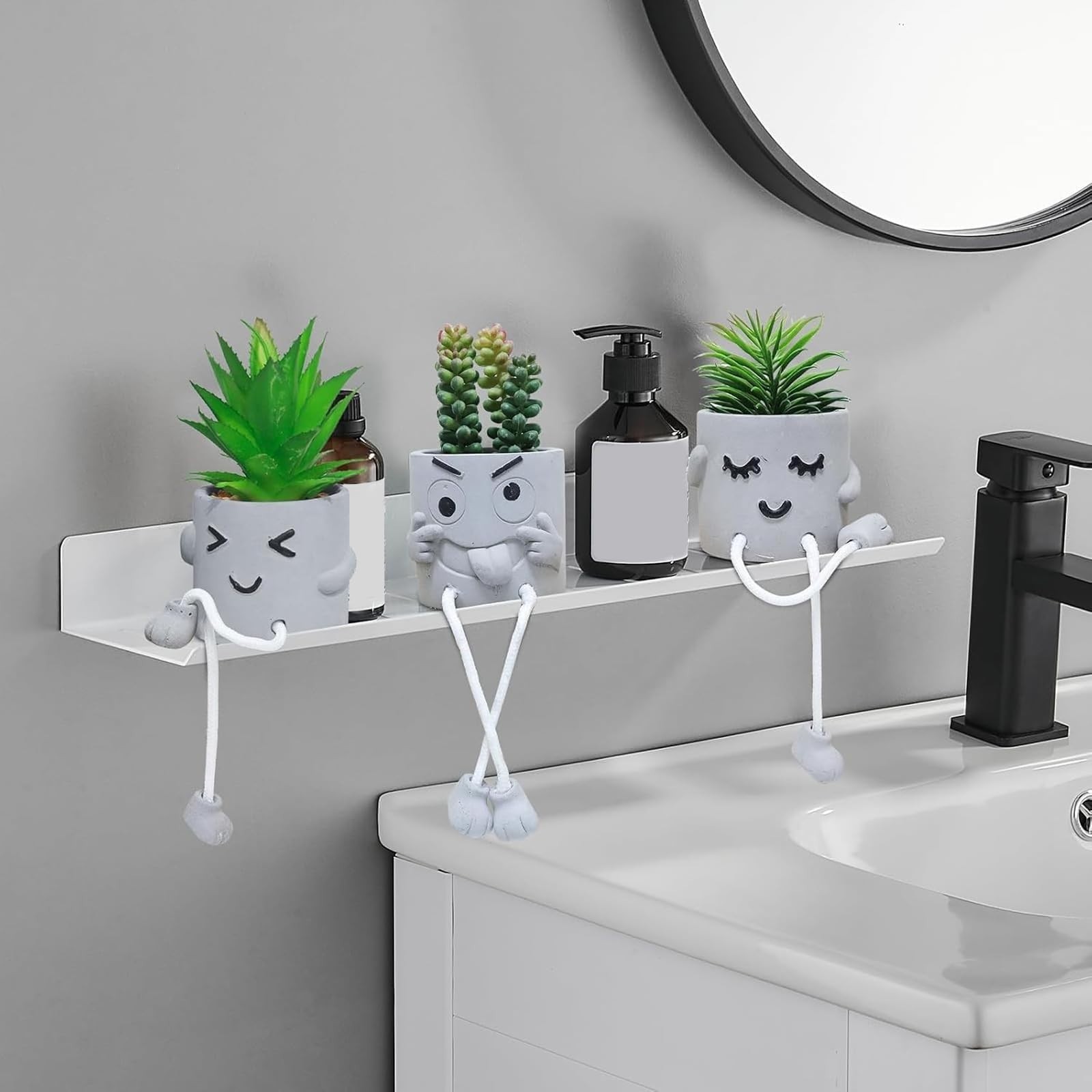 Potted Artificial Succulents Set – Faux Plants for Office, Home Decor & Gifts