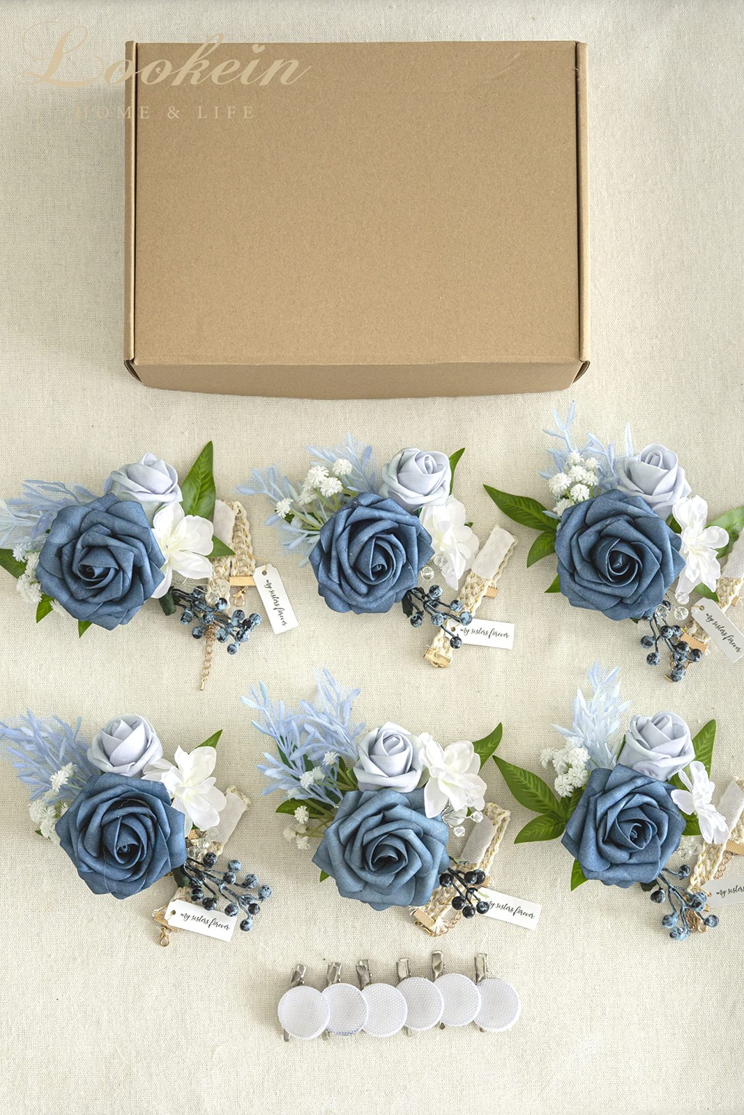 Set of 6 Bridesmaid Corsage for Wedding Flowers Shoulder Corsages Bridesmaid …