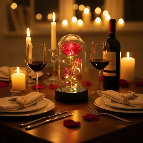 Eternal LED Rose Flower Gift – Romantic Foil Rose For Her & Home Décor