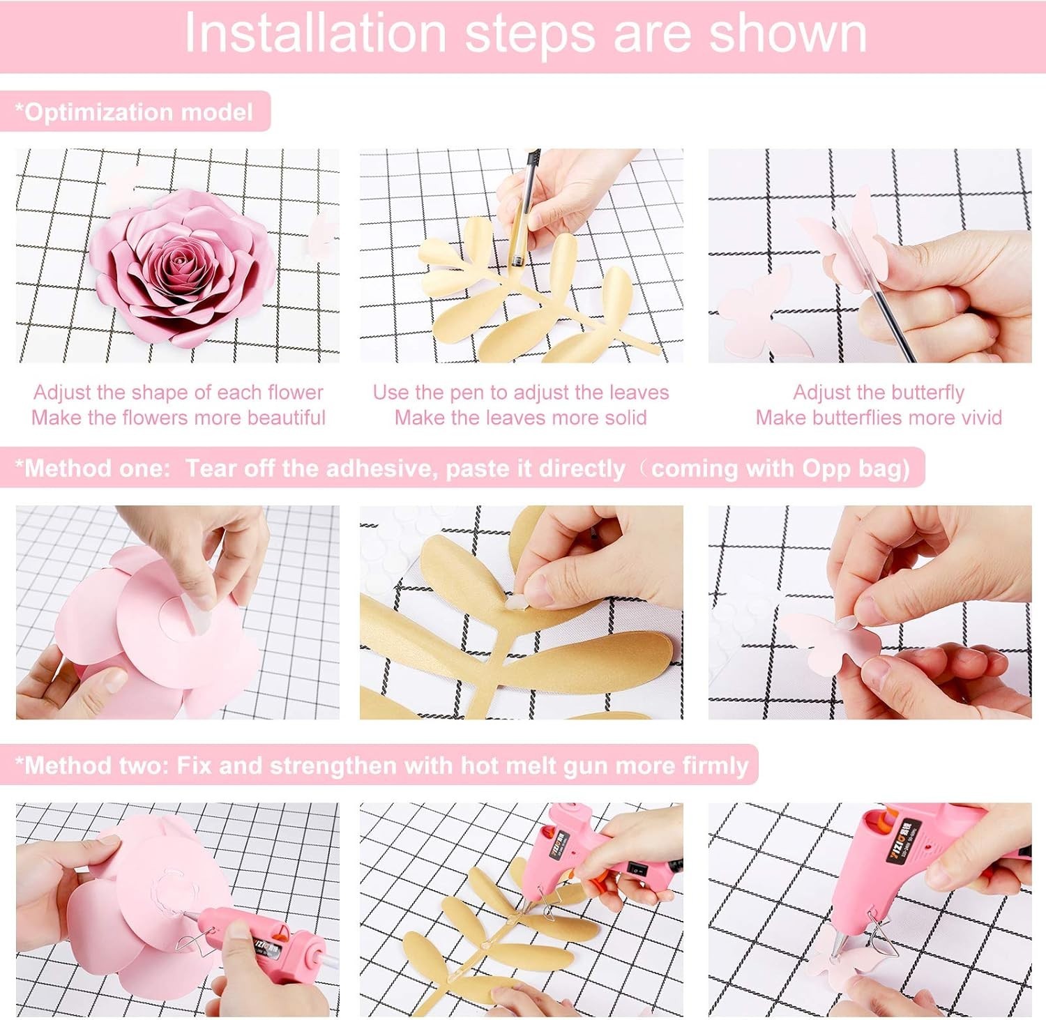 Pre-Assembled 3D Paper Flowers – Transform Your Space with Whimsical Elegance
