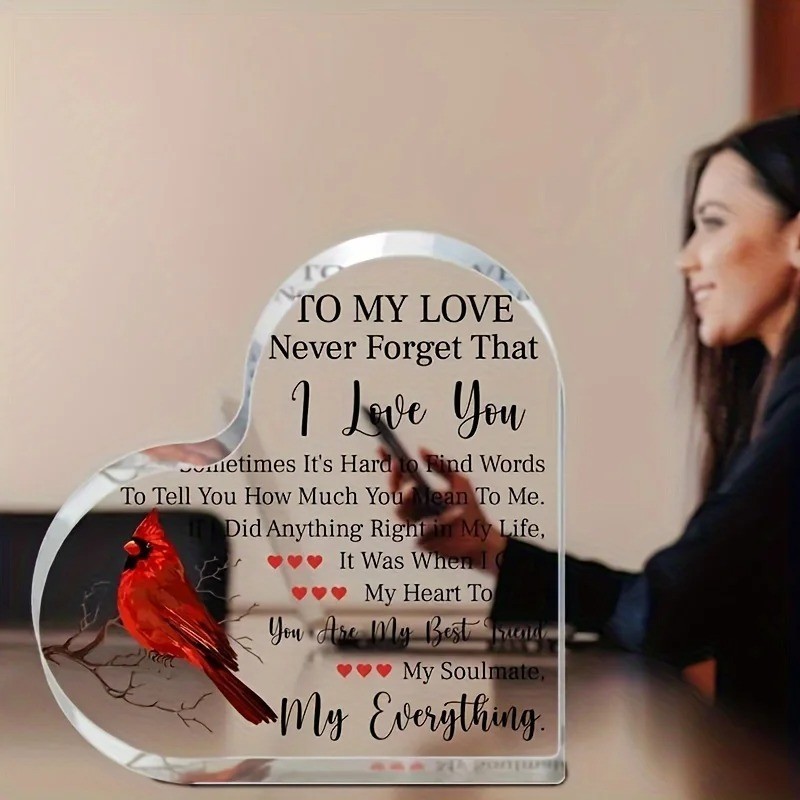 Romantic Acrylic Gift for Girlfriend Valentine Anniversary Love Keepsake