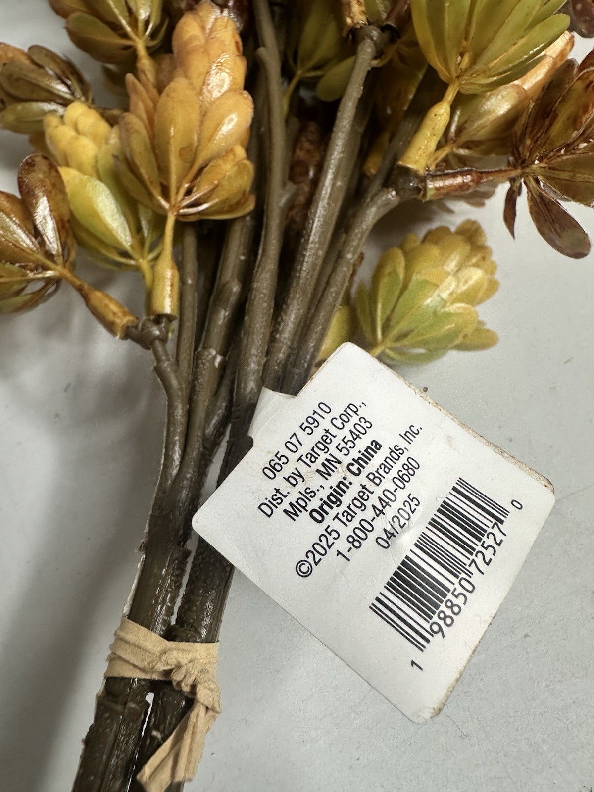 Faux Stem Hops Thistle 2pc Set Indoor Decorative Home Threshold With Magnolia