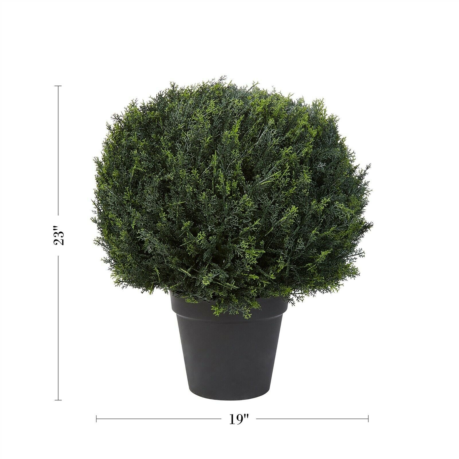 23 Inch Ball Faux Plant Shrub Indoor Home Outdoor Decor Leaves Artificial